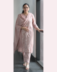 Mauve Elegance Embroidered Suit by Vastra by Monty