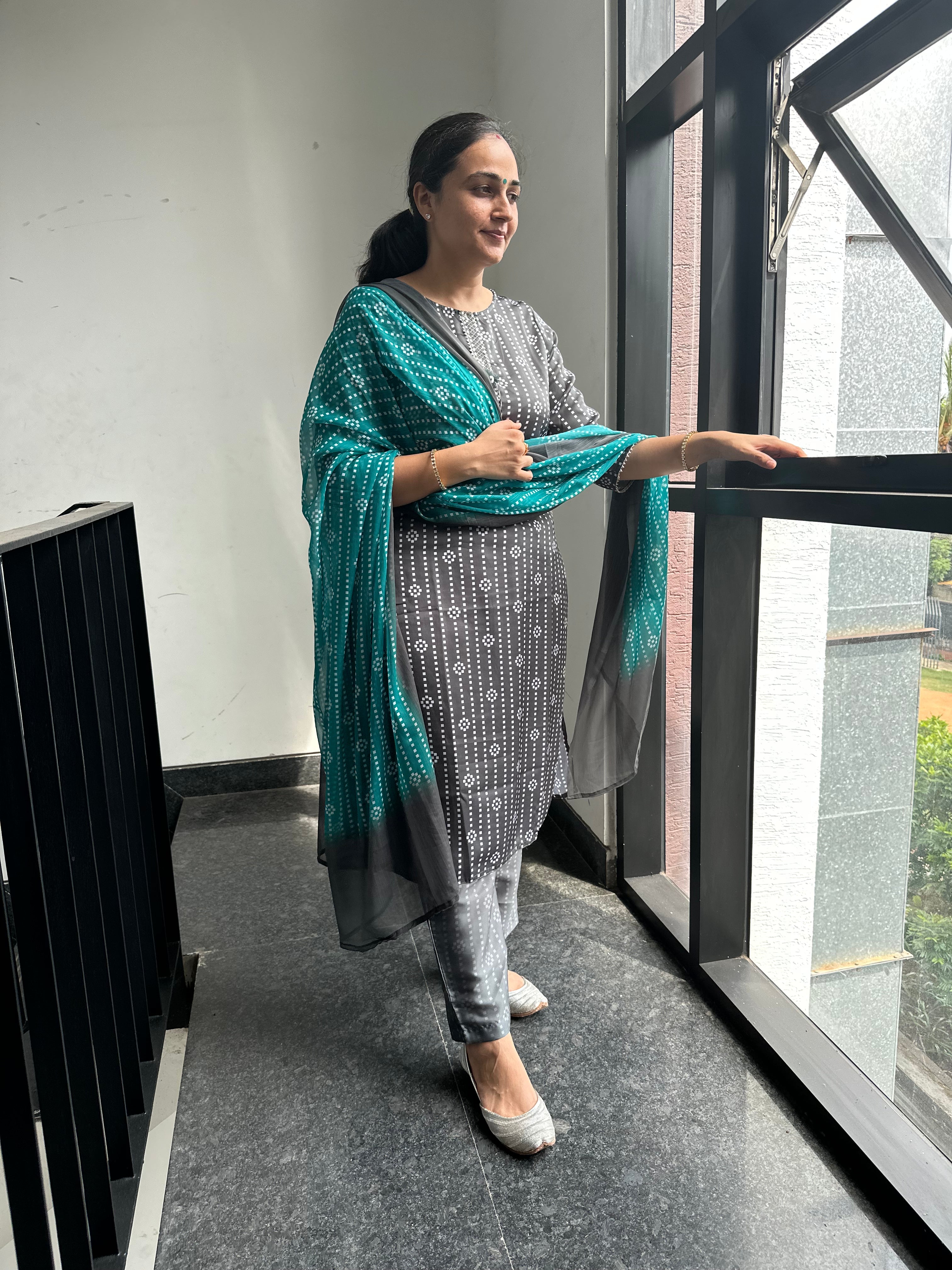 Printed Kurta with trouser and dupatta by Vastra by Monty