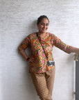 Golden Glow Printed Night Suit by Vastra by Monty