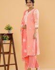 Peach Perfection - Embroidered Suit Set by Vastra by Monty