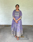 Lavender gown with dupatta by Vastra by Monty