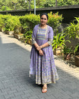 Lavender gown with dupatta by Vastra by Monty