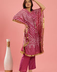 Mahroom Marvel - Mahroom Silk Top with Tulip Pants by Vastra by Monty