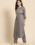 Printed Kurta with trouser and dupatta by Vastra by Monty