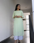 Pista Green Kurti by Vastra by Monty