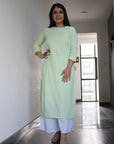 Pista Green Kurti by Vastra by Monty