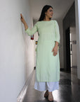 Pista Green Kurti by Vastra by Monty