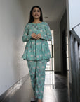 Printed Night Suit by Vastra by Monty