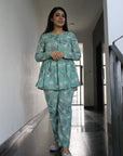 Printed Night Suit by Vastra by Monty