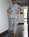 Printed Night Suit by Vastra by Monty